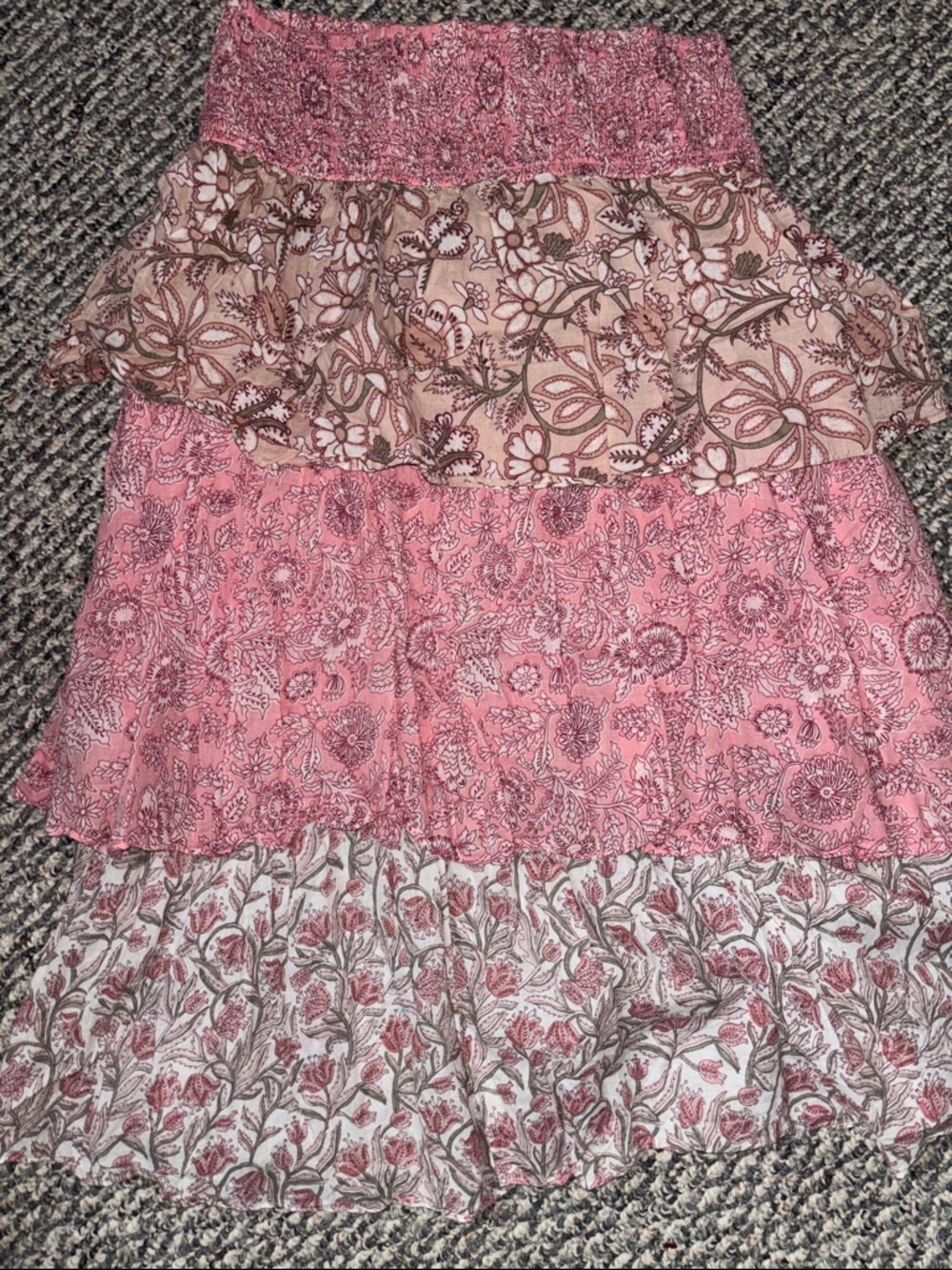 House of Harlow 1960 Pink Tiered Boho Skirt Set - Picture 2 of 6